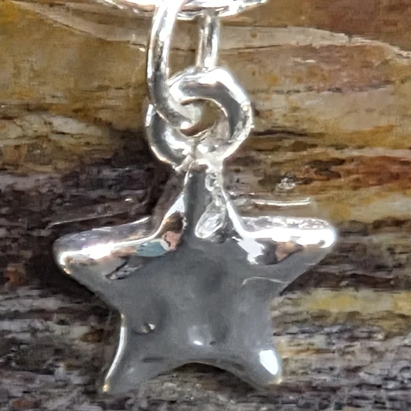 Pendant Necklace Set, Delicate Gold Flower, Silver Star - Picture 3 of 9